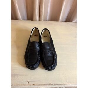 SAS Women's Size 8 Soft Step Heel Slip-On Loafers – Style R2-158372 Black Leathe